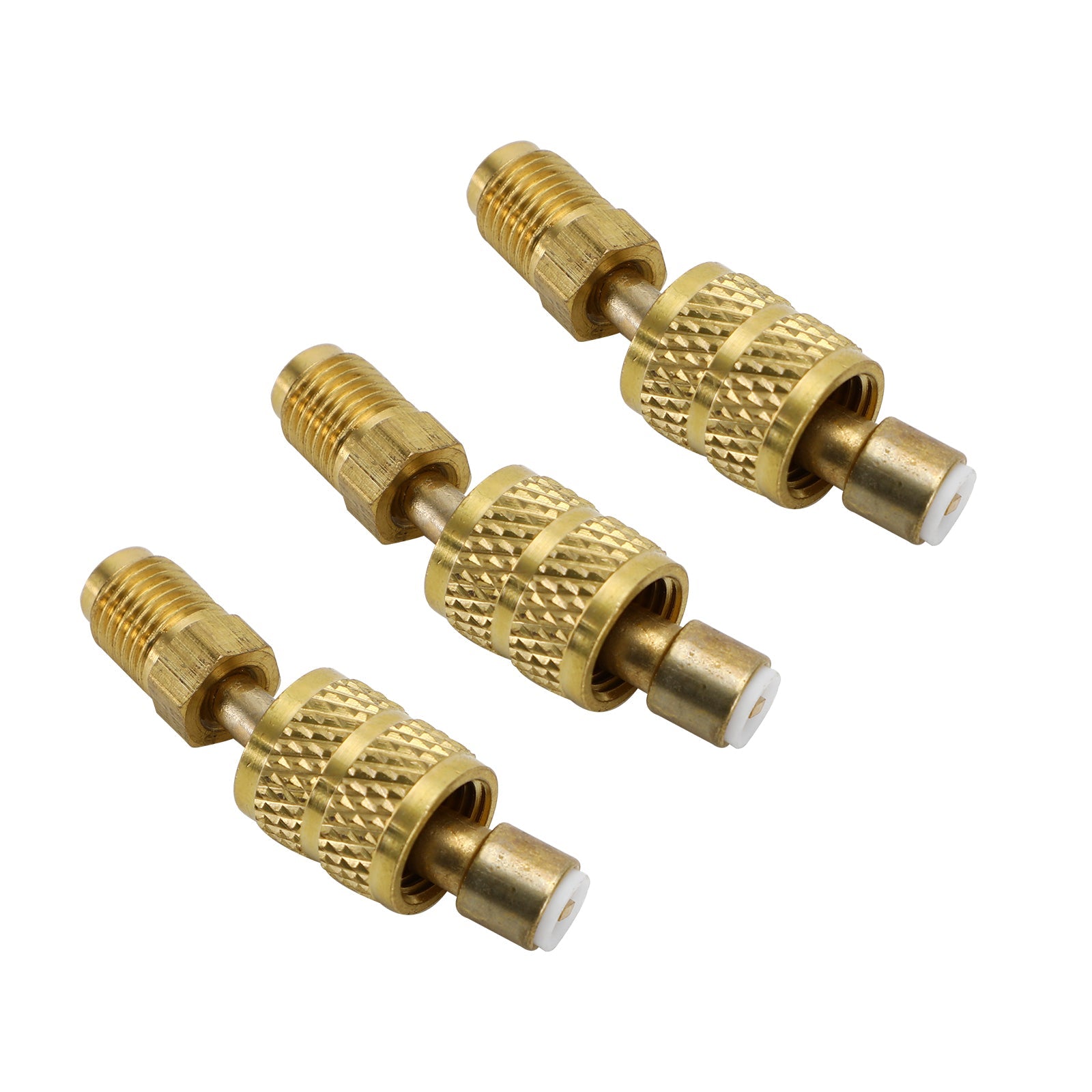 3 adaptadores divididos R410A 5/16" SAE hembra 1/4" SAE macho -Curva 45??