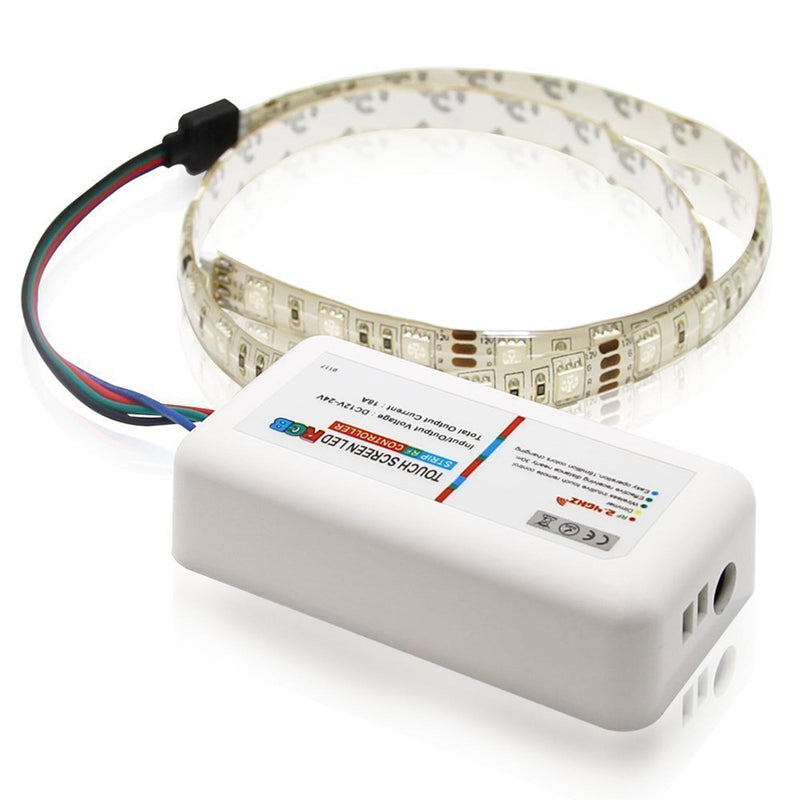 جهاز تحكم عن بعد يعمل باللمس 2.4G لشريط إضاءة LED RGB 12-24 فولت تيار مستمر