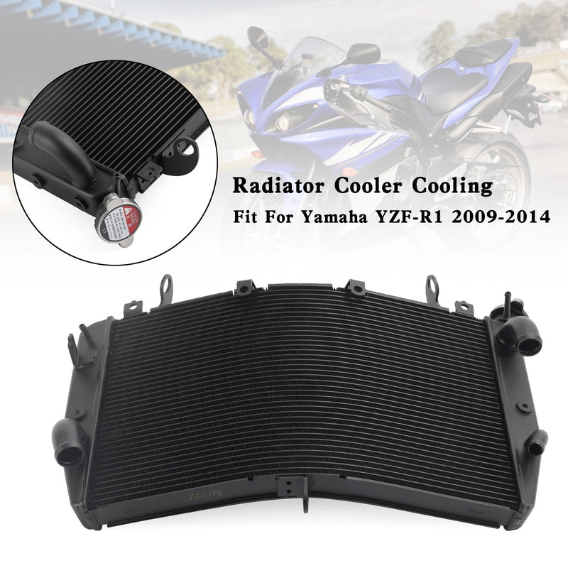 Enfriador de motor de refrigeración de radiador de aluminio Yamaha YZF R1 2009-2014