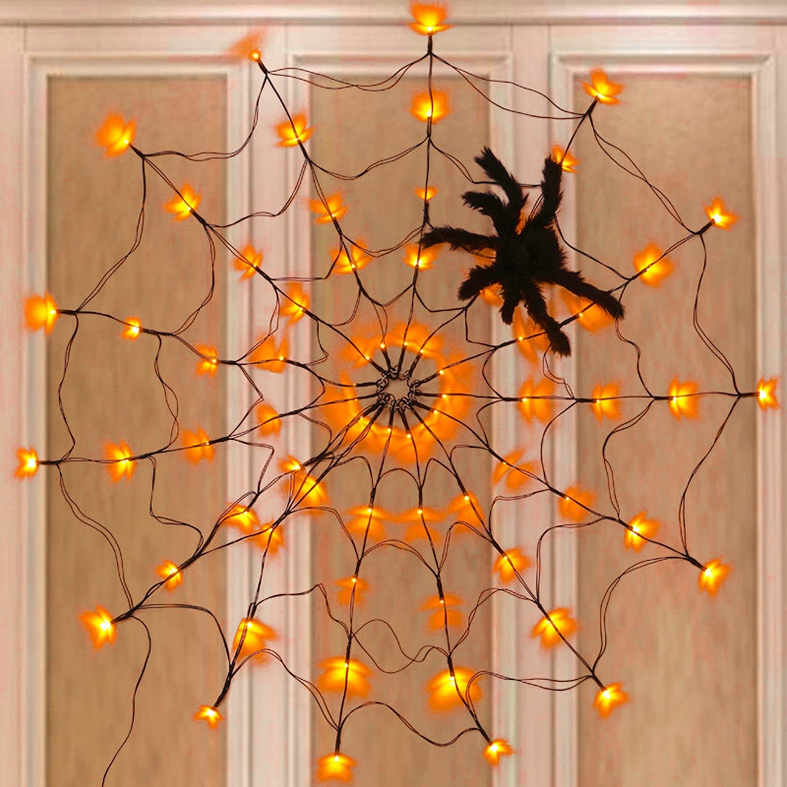 Halloween Decorations Web Lights Indoor Outdoor Party Garden Decoration+Spider