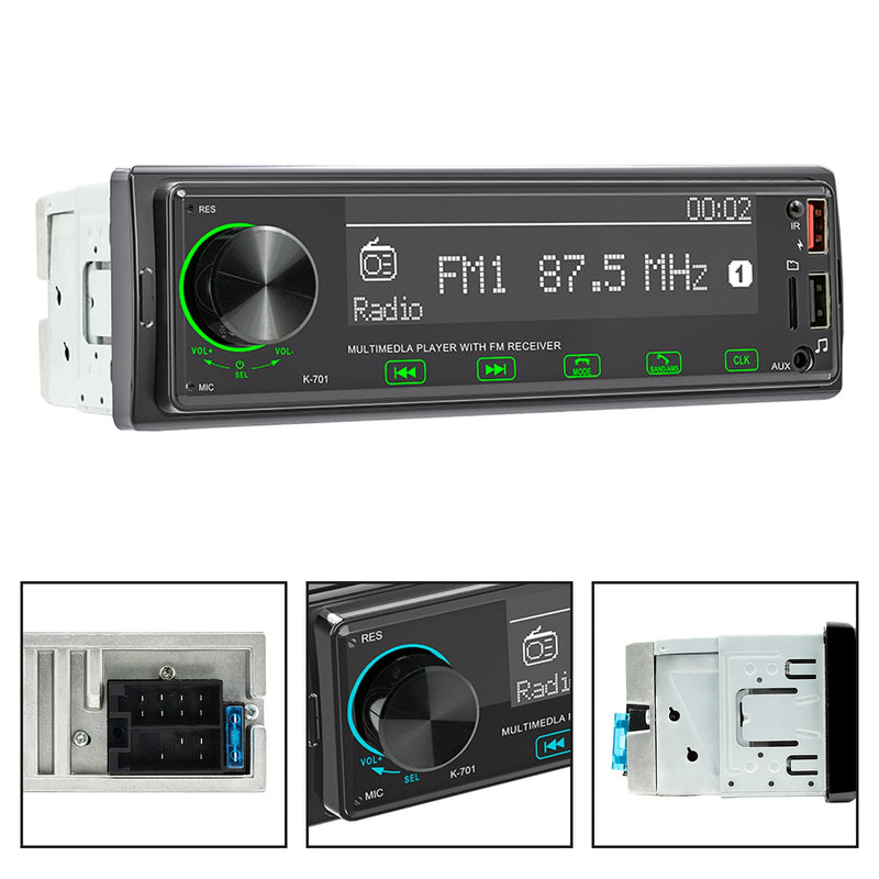 شاشة لمس 2.5D 1DIN راديو ستيريو بلوتوث FM مشغل MP3 للسيارة مع DAB