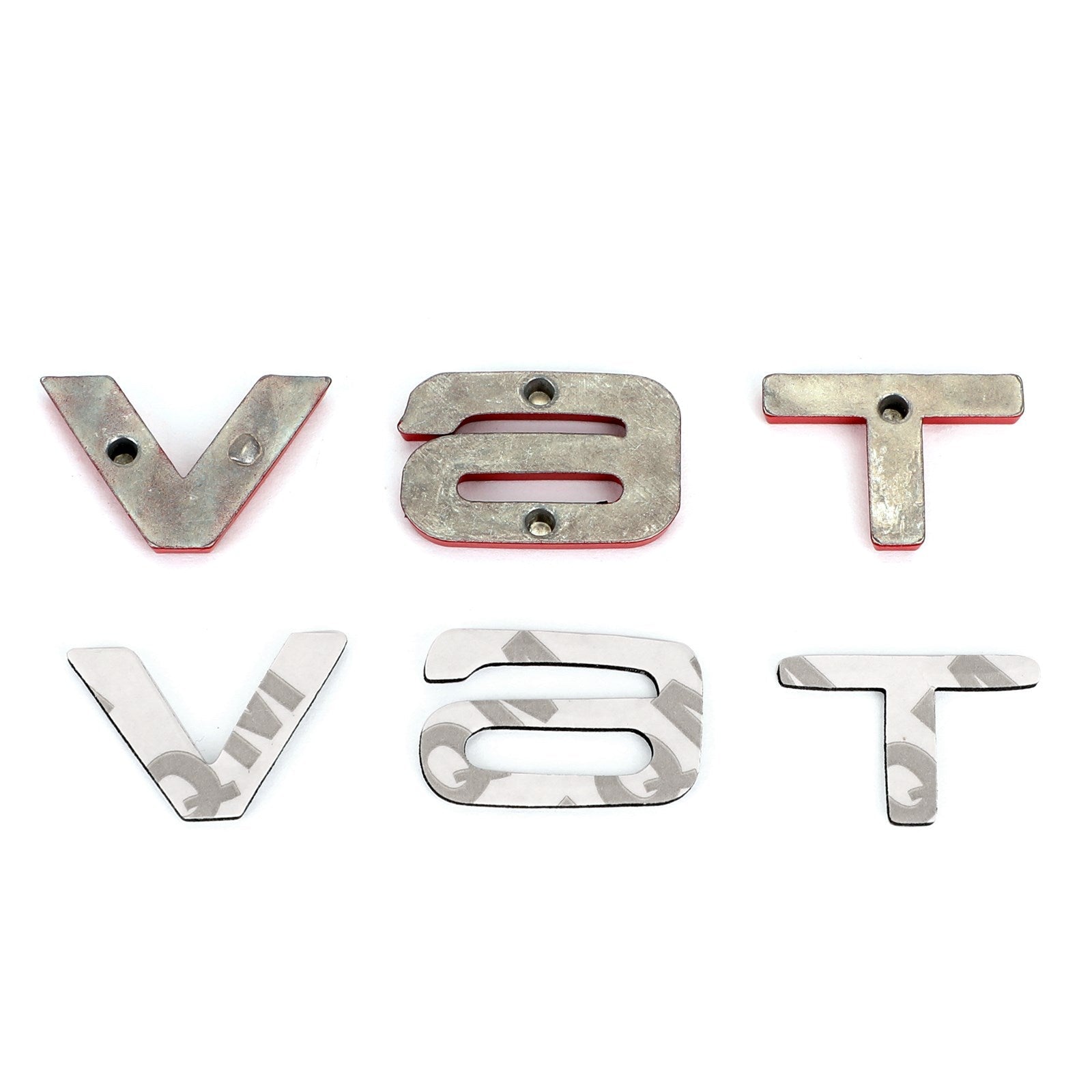 V6T Emblem Badge Fit For AUDI A1 A3 A4 A5 A6 A7 Q3 Q5 Q7 S6 S7 S8 S4 SQ5 Red Generic