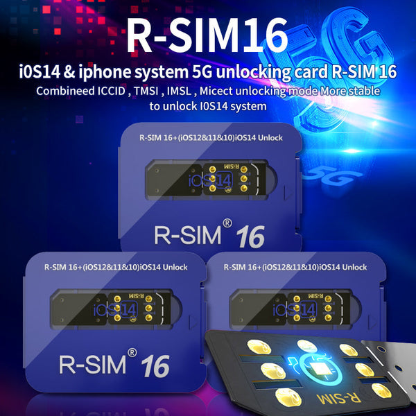 Upgrade RSIM 16 Nano Unlock Card for iOS14 iPhone 12 Pro 12 Pro Max X XS Max 8 CA Market