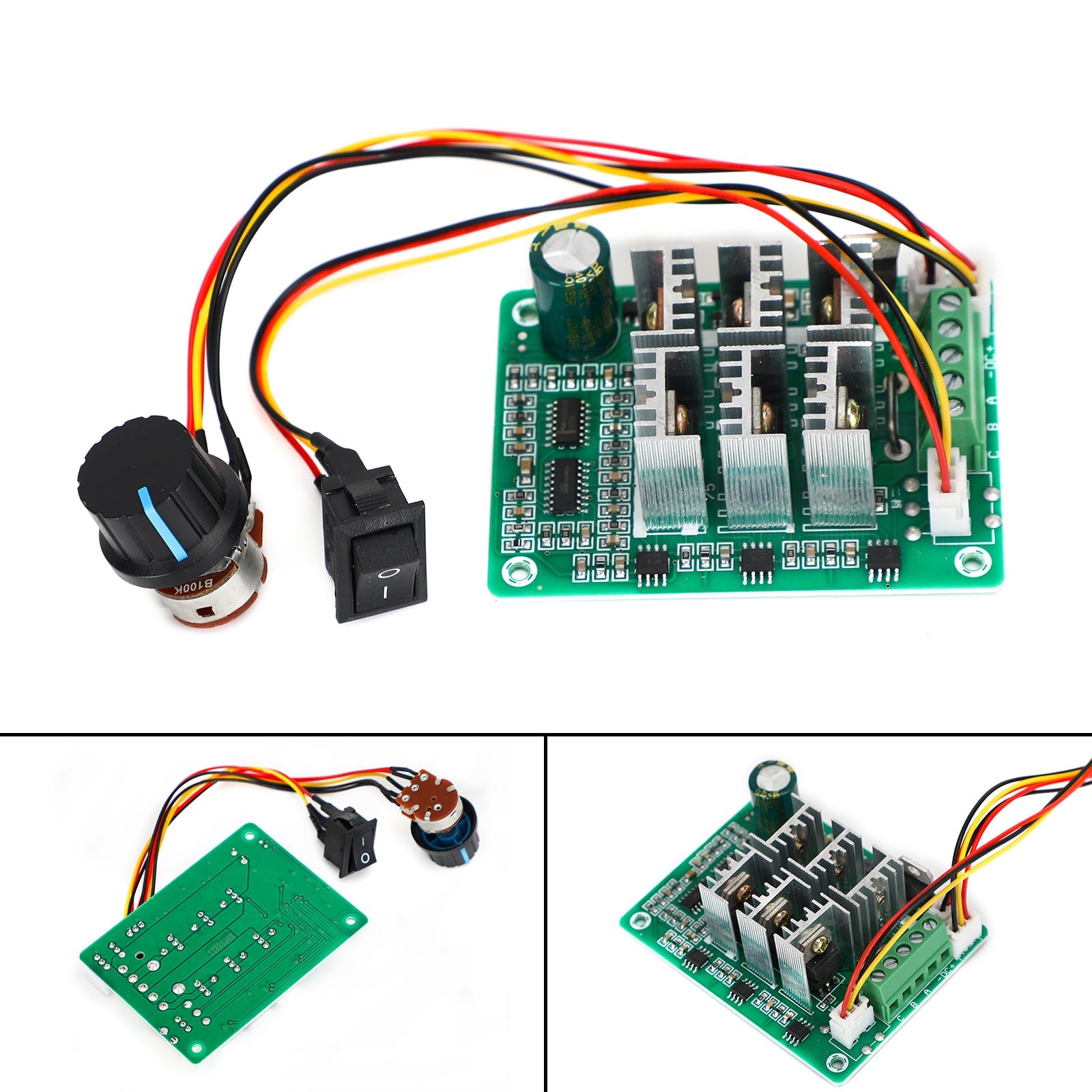 DC 5V-36V 15A PWM DC Brushless Motor Speed Control CW CCW Reversible Switch