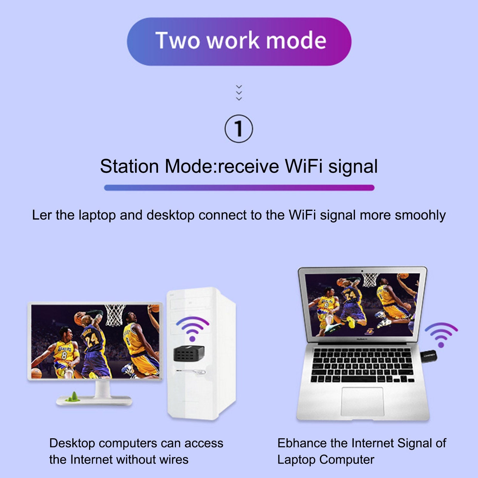 2.4G/5G 1300Mbps إشارة الداعم واي فاي المدى موسع شبكة USB واي فاي محول