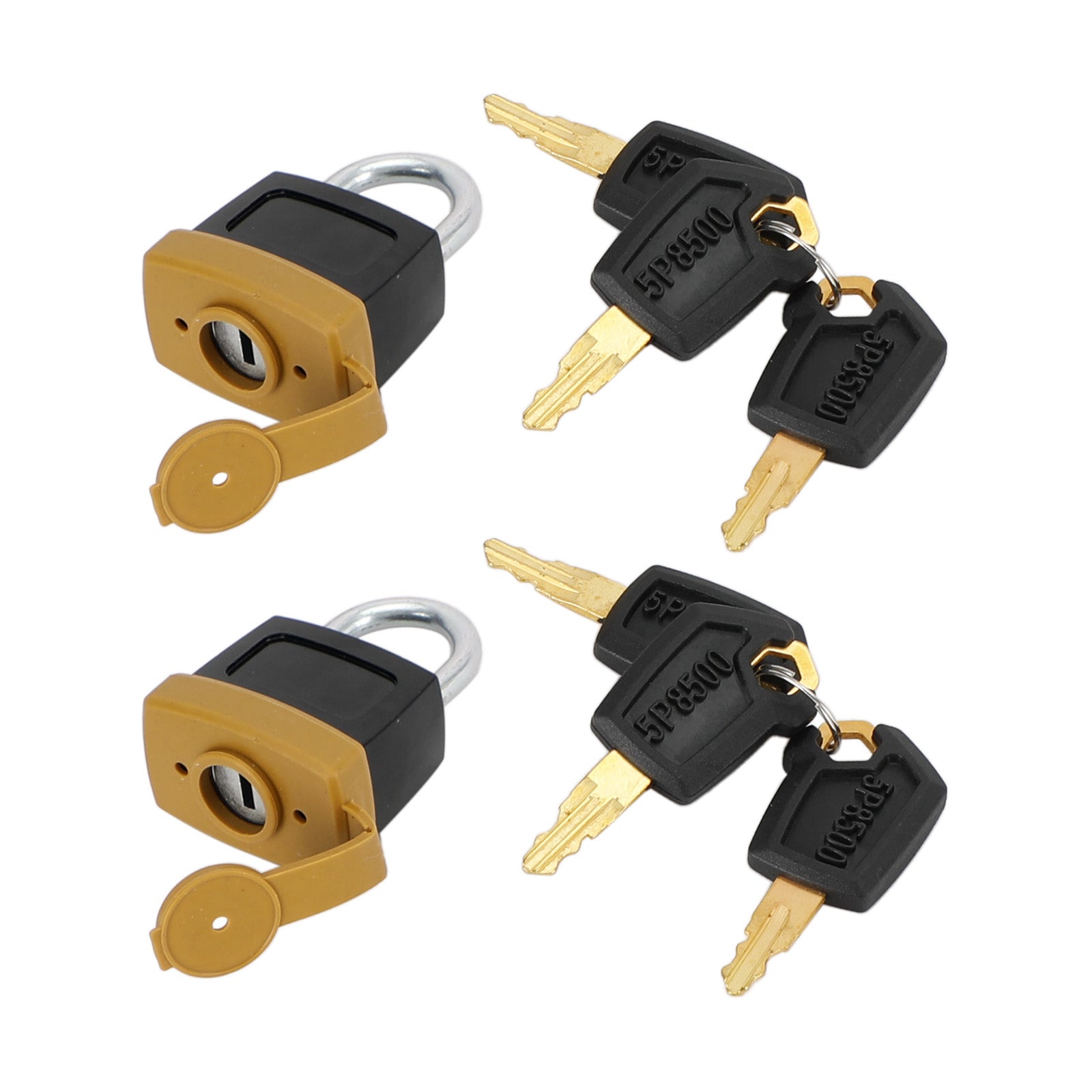 2Set Padlock Pad Lock W/6 New Keys For Caterpillar (CAT) 5P8500 246-26