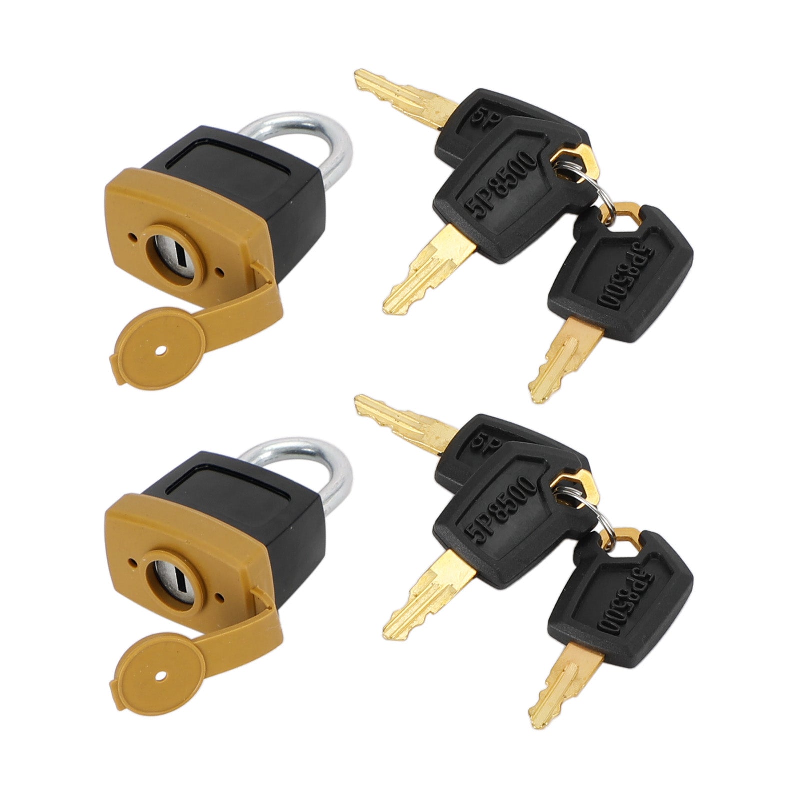 2Set Padlock Pad Lock W/6 New Keys For Caterpillar (CAT) 5P8500 246-2641