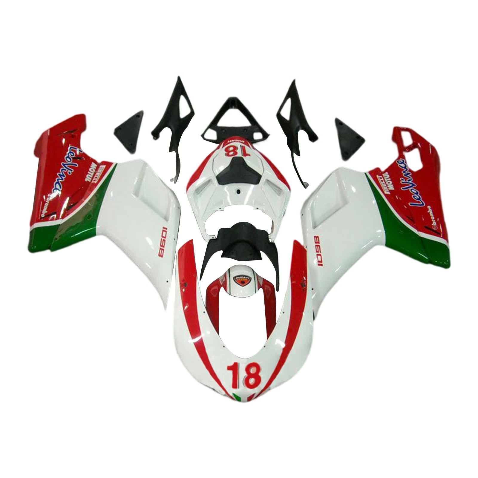 Ducati 1098 1198 848 2007-2011 Kit Carenado Carrocería ABS