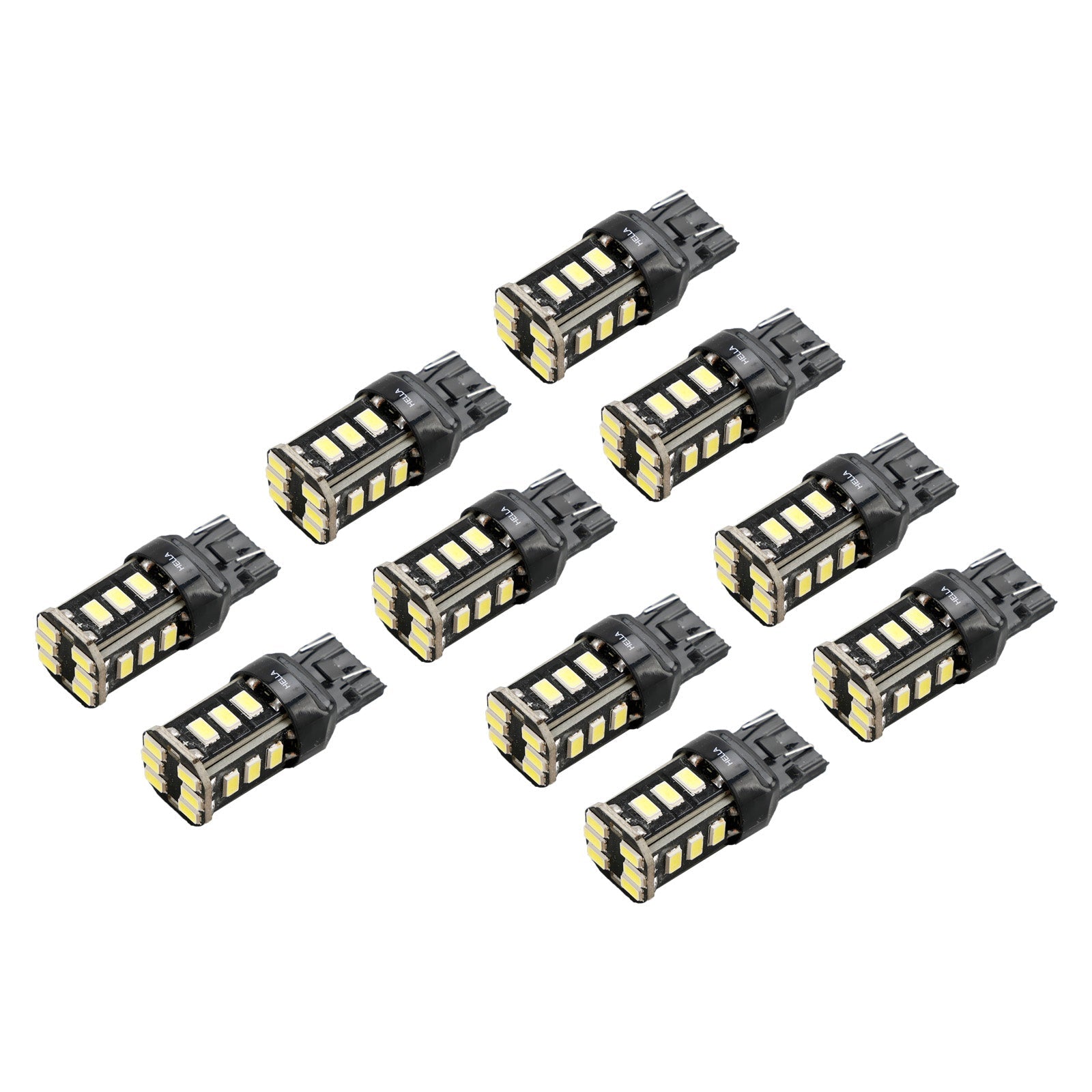 10X For HELLA LED Retrofit 7443W LED W21/5W 12V 3W W3x16Q 6000K