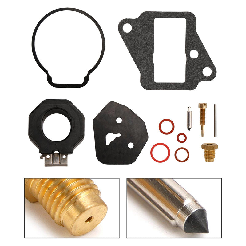 Kit de reconstrucción de carburador compatible con Yamaha 9.9HP 15HP 6E7-W0093-01 6E7-W0093-02