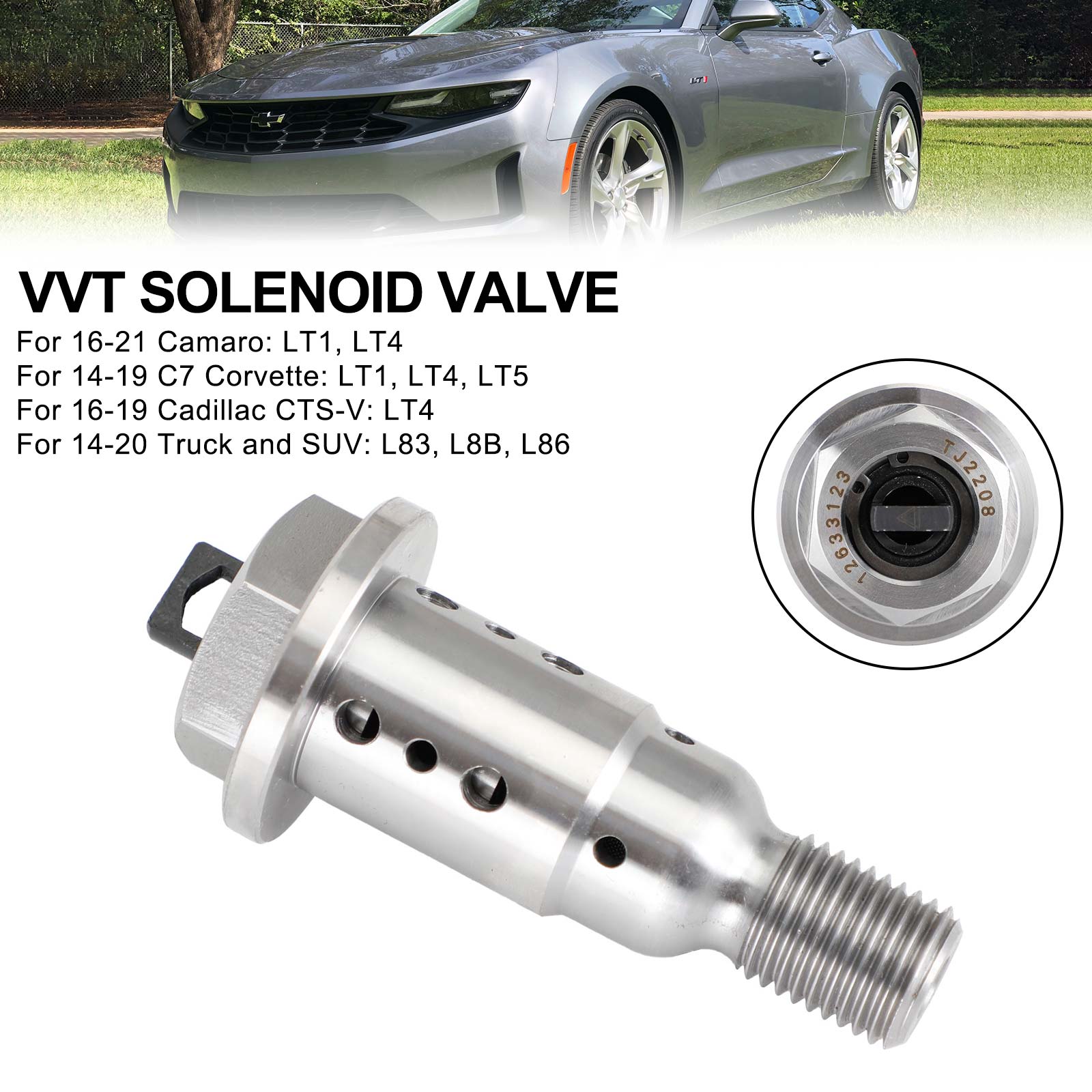 2014-2020 Truck and SUV: L83, L8B, L86 Gen V Camshaft Bolt/VVT Solenoid Valve 12681018