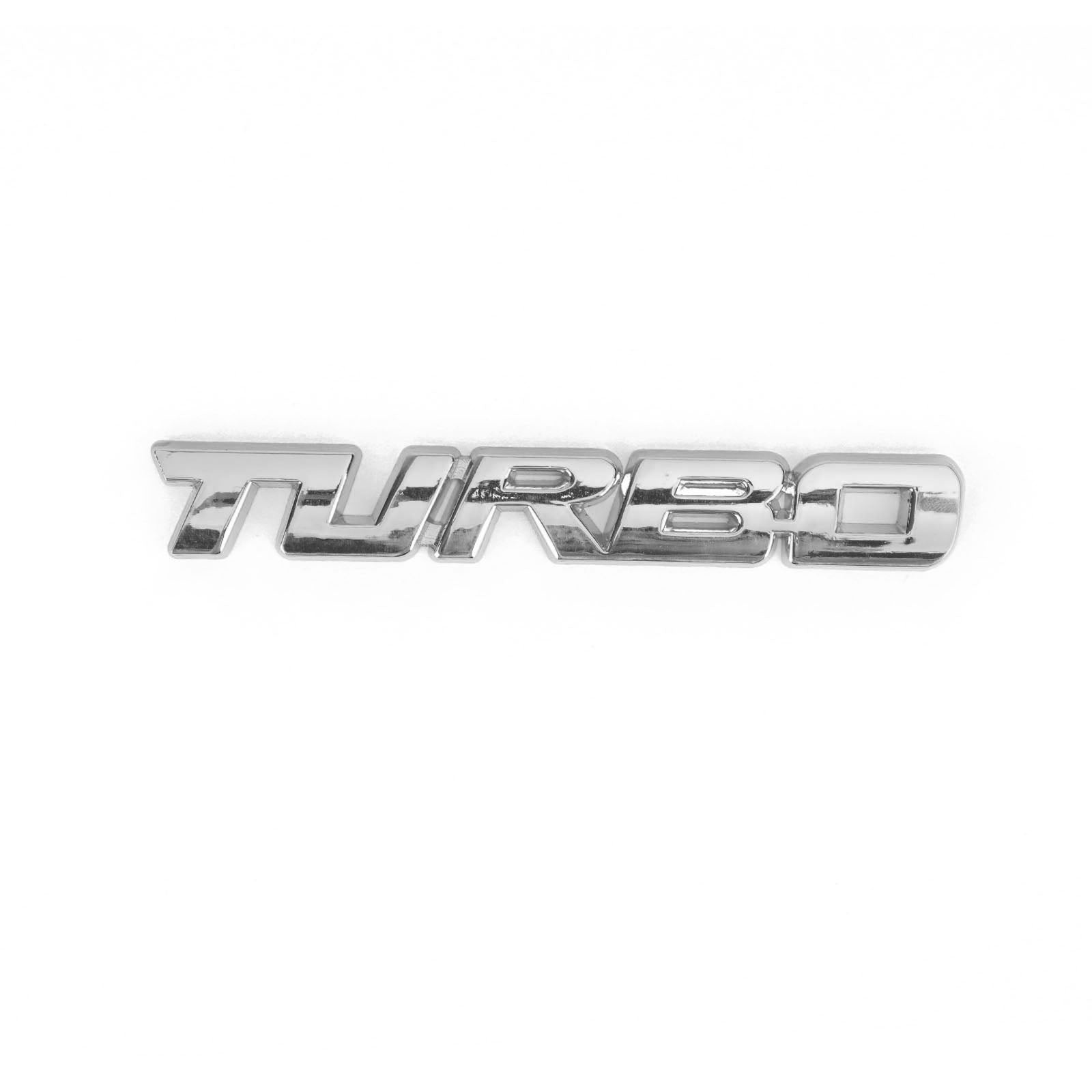 Metal 3D Turbo Logo Car Emblem Badge Sticker Trunk Bumper Decal Silver Generic