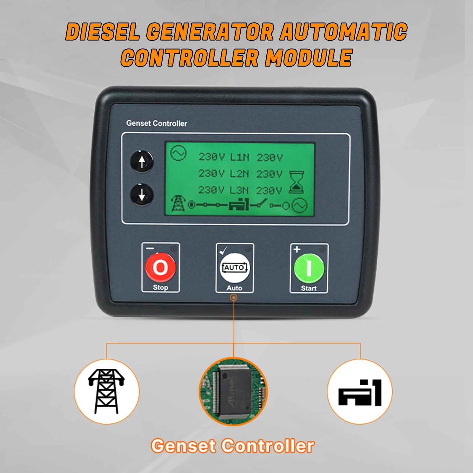 وحدة تحكم المولد DSE4520 شاشة LCD 3؟ لوحة التحكم في الكشف عن التيار الكهربائي