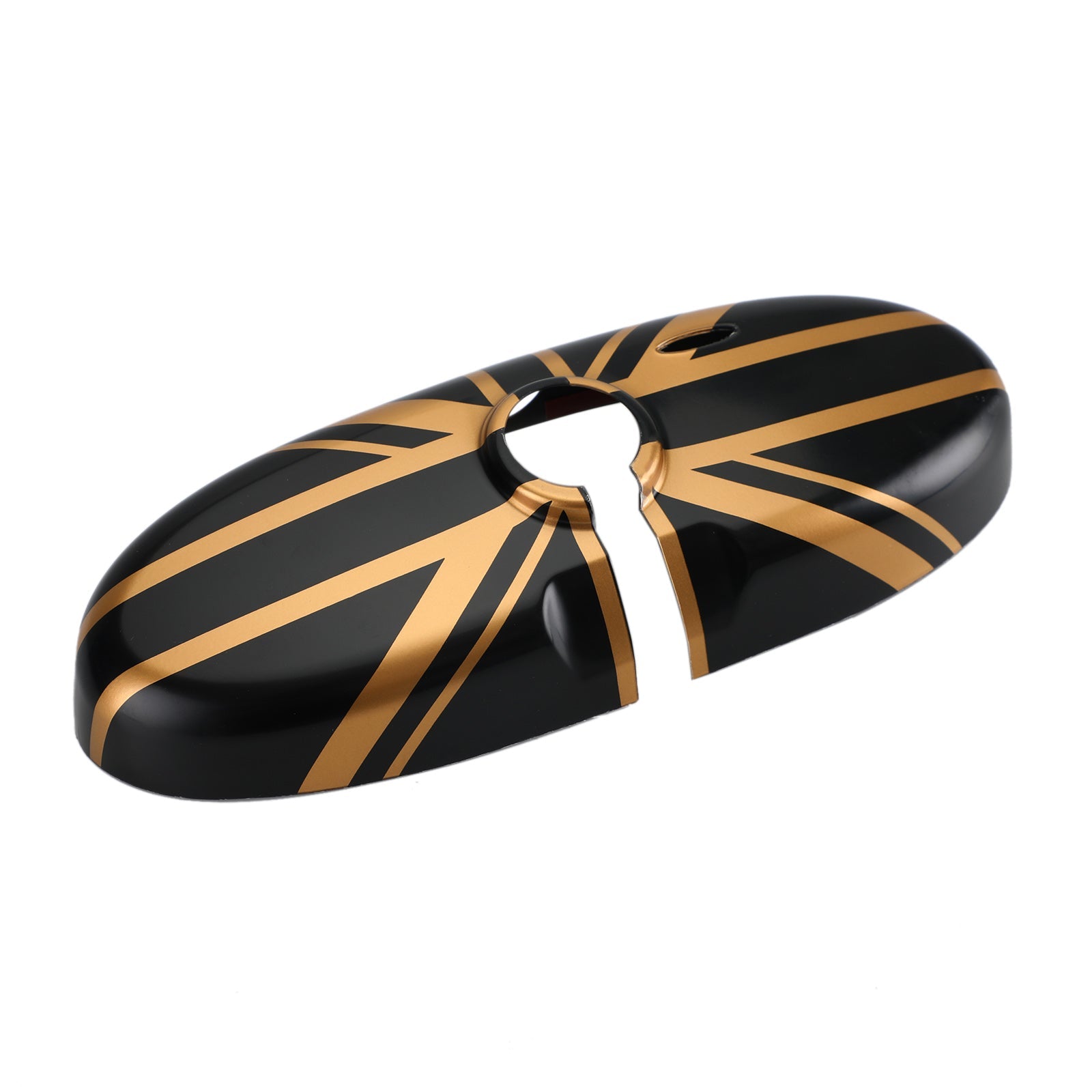 Union Jack UK Flag Rear View Mirror Cover for MINI Cooper R55 R56 R57 Black/Gold Generic