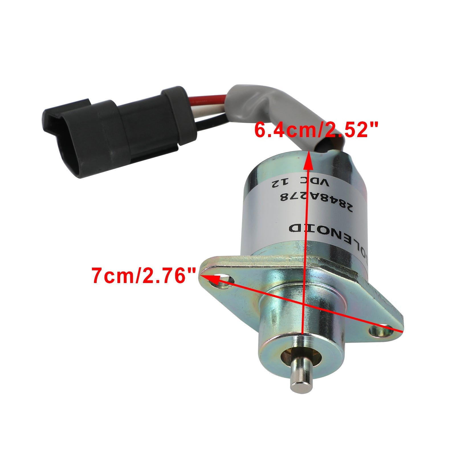 2848A278 Solenoide de cierre de combustible para Caterpillar Skid Steer 246 216 226