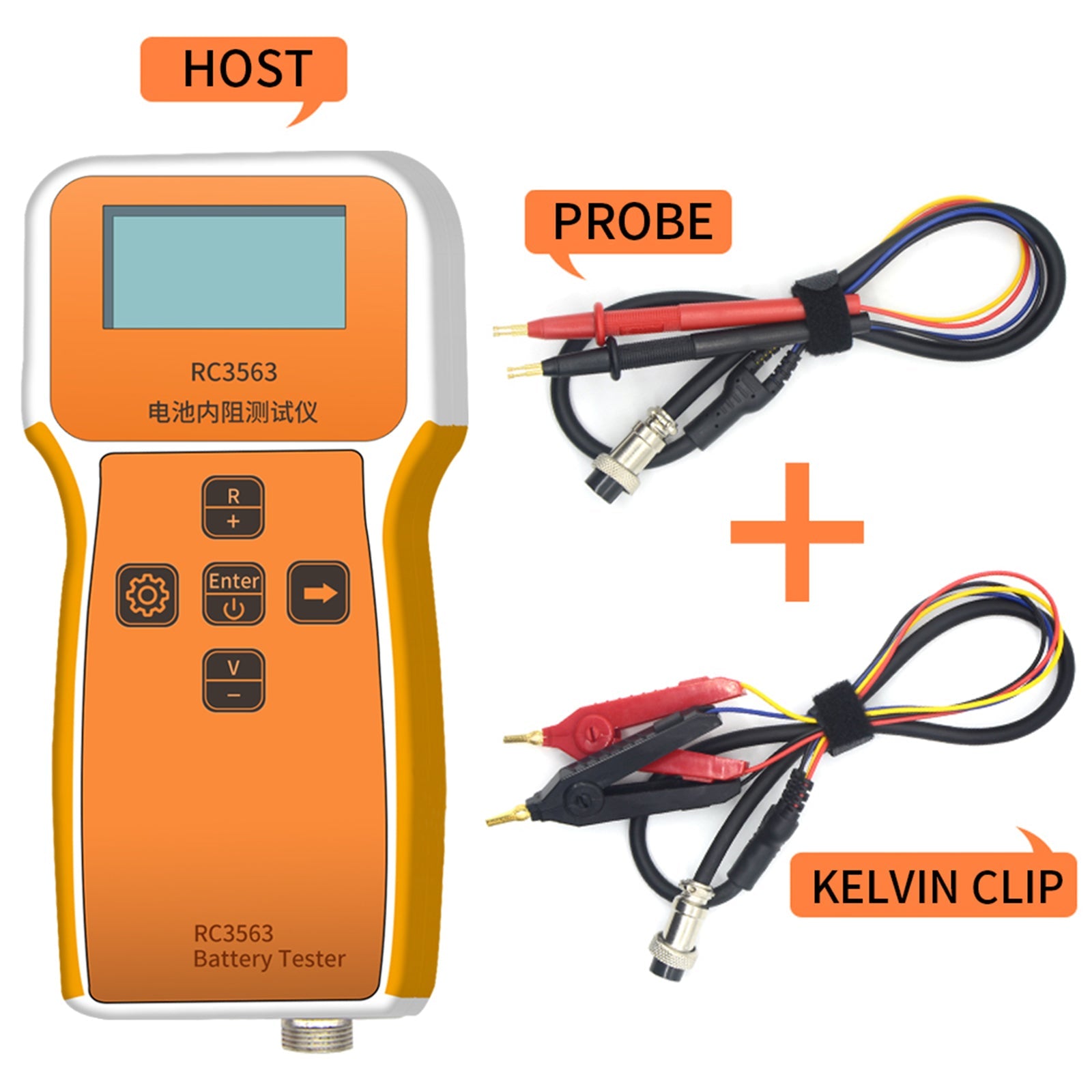 Medidor de voltaje de batería RC3563 Detector de probador de voltaje de resistencia interna