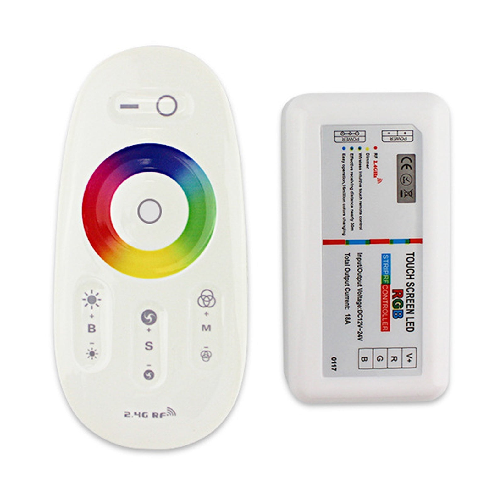 2.4G Touch RF Control Remote Controller For DC 12-24V RGB LED Light Strip