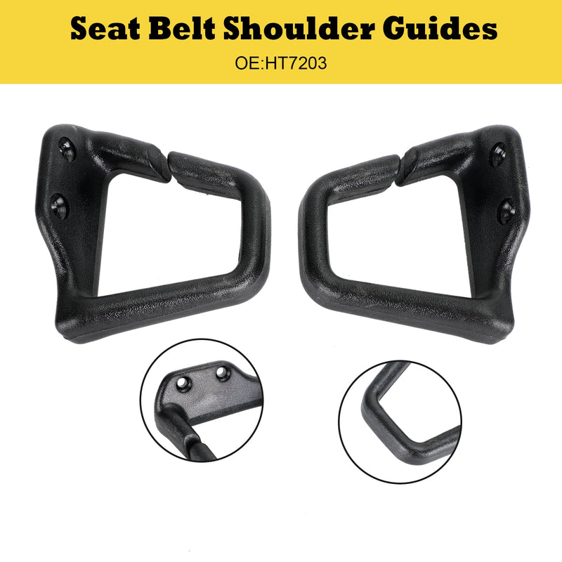 Black Seat Belt Shoulder Guides For 1993-2002 Camaro Firebird Convertible Generic