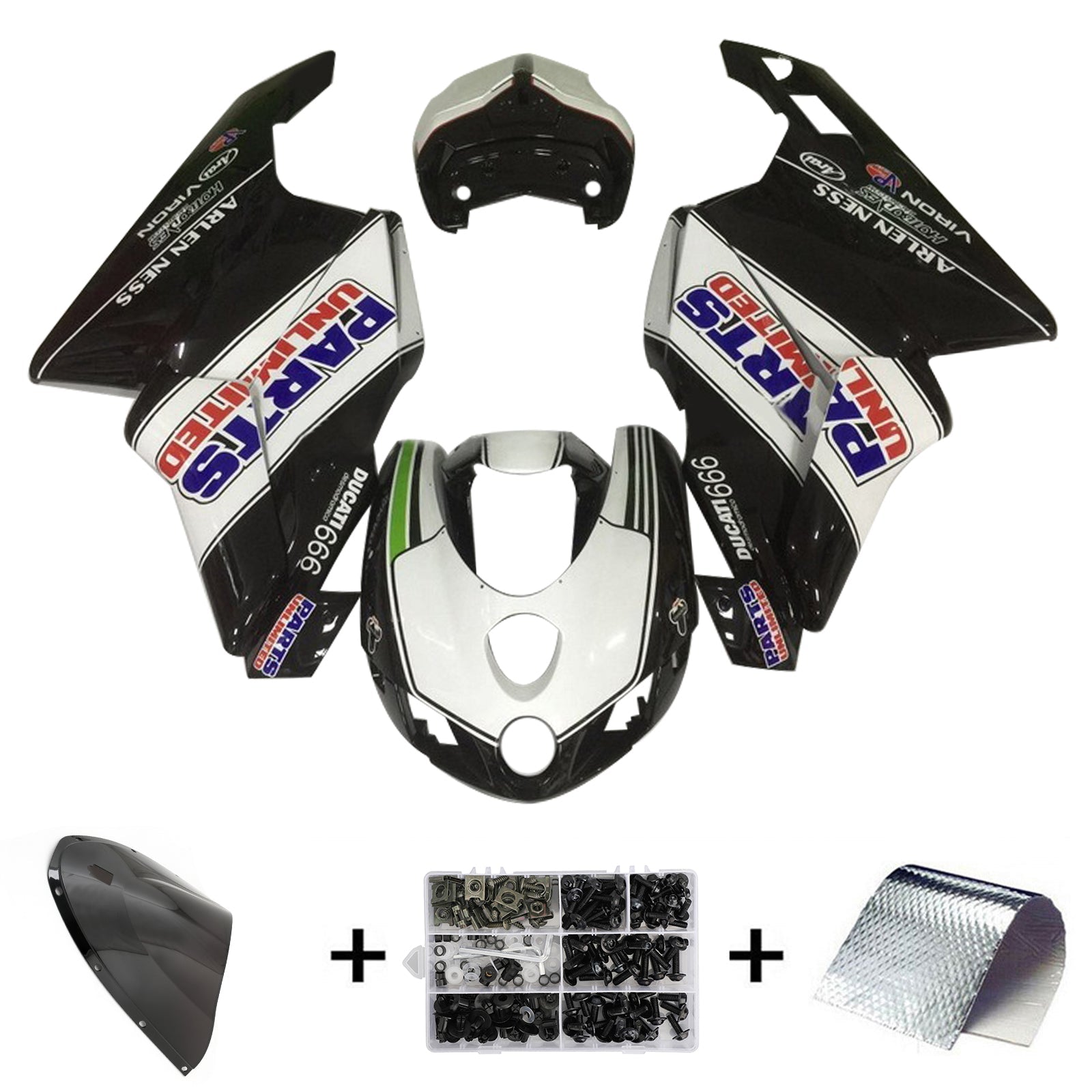 Amotopart Ducati 999 749 2005 2006 Kit Carenado Carrocería ABS