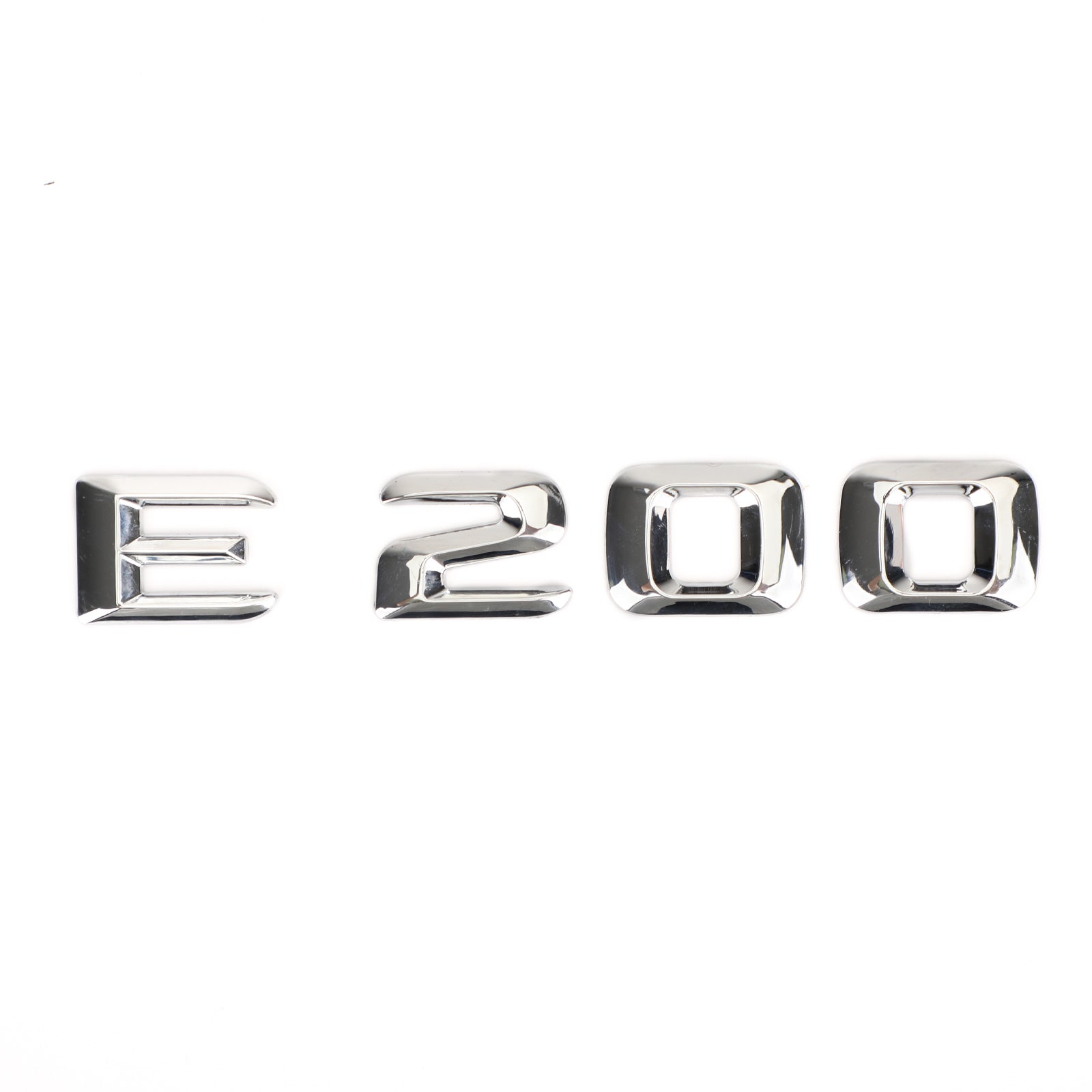 Rear Trunk Emblem Badge Nameplate Decal Letters Numbers Fit Mercedes E200 Chrome Generic