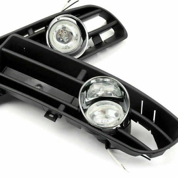 Bumper Grille With Driving Fog Lamp Light For 99-04 VW JETTA BORA MK4 TDI Generic