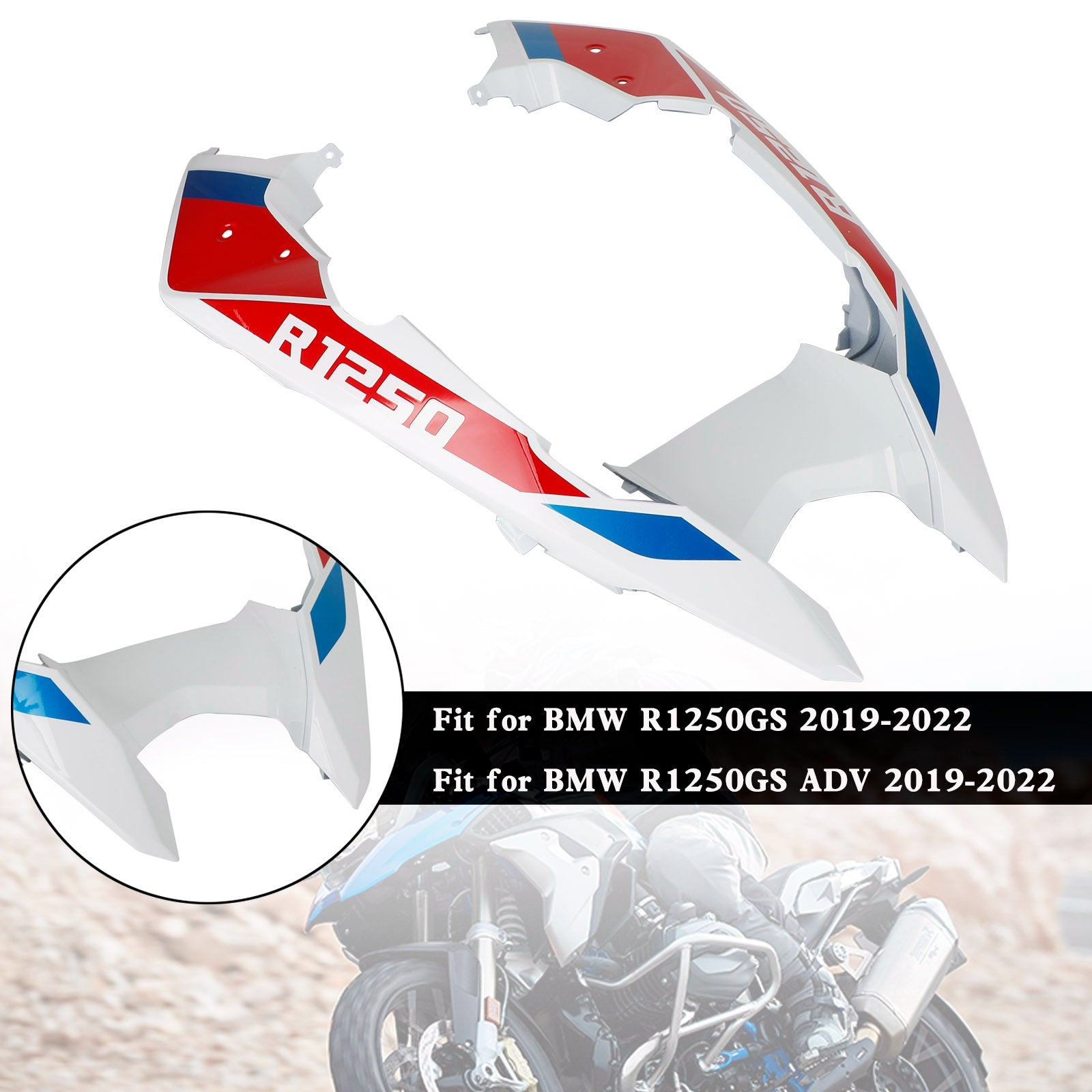 Cubierta de guardabarros de pico de carenado de nariz delantera para BMW R1250GS / ADV 2019-2022