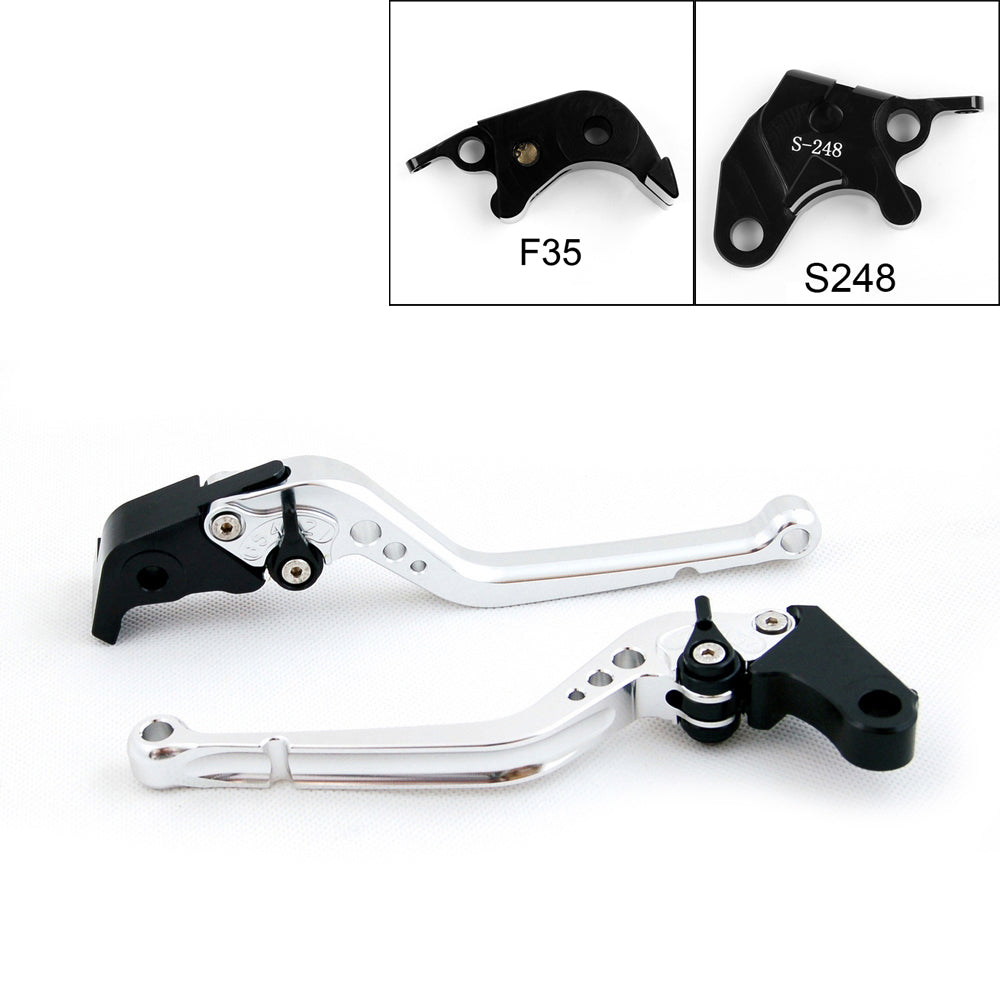 Long Brake Clutch Levers For Suzuki GSXR600 GSXR750 GSXR 750 04-05 Black Generic