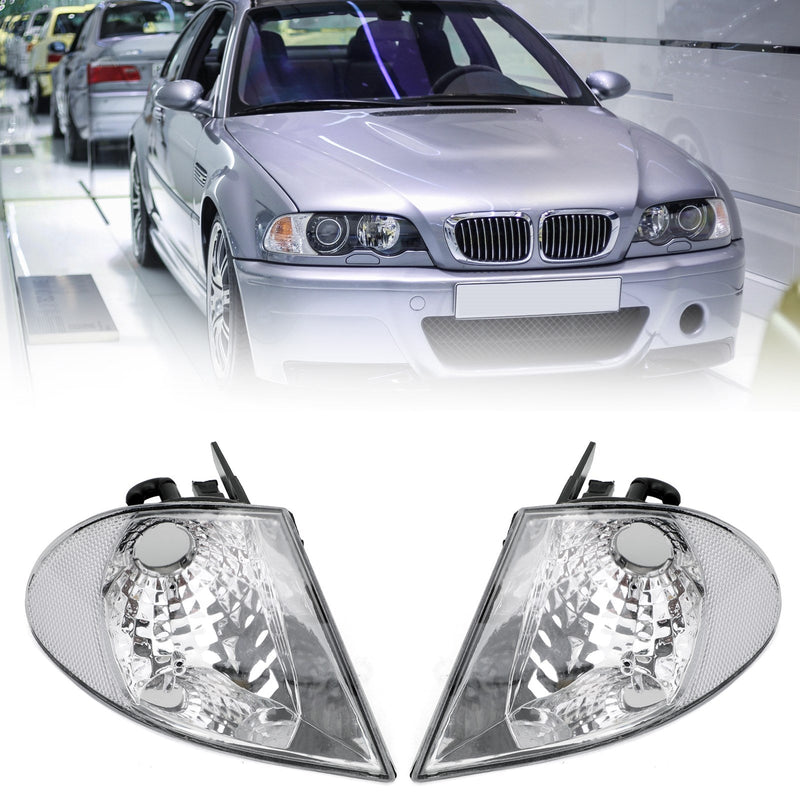 1999-2001 BMW 3 Series E46 par de luces delanteras intermitentes de esquina transparentes