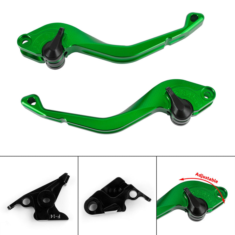 Palanca de freno de embrague corto CNC Kawasaki ZZR600 ZXR400 Z750S ZX9R ER-5