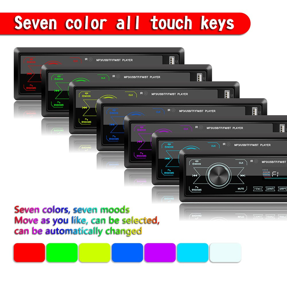 Bluetooth Single 1 Din Car Stereo USB AUX MP3 Player Touch Screen Radio In-Dash CA Market