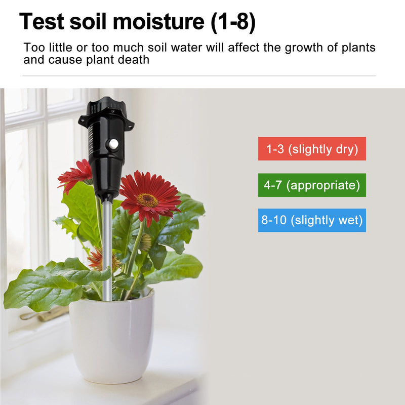 Handheld Soil PH Tester PH & Moisture Meter With 295mm Long Metal Probe