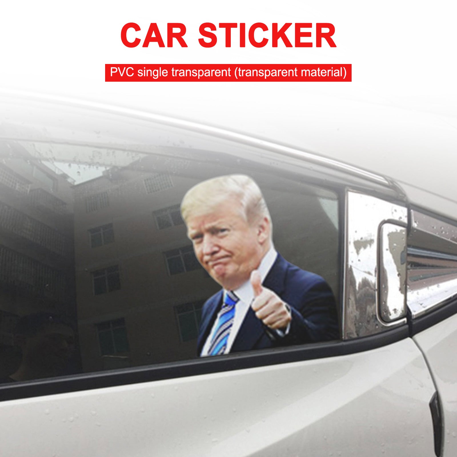 Adhesivo para persona de coche 2020, elección presidencial de Trump, ventana lateral izquierda del pasajero