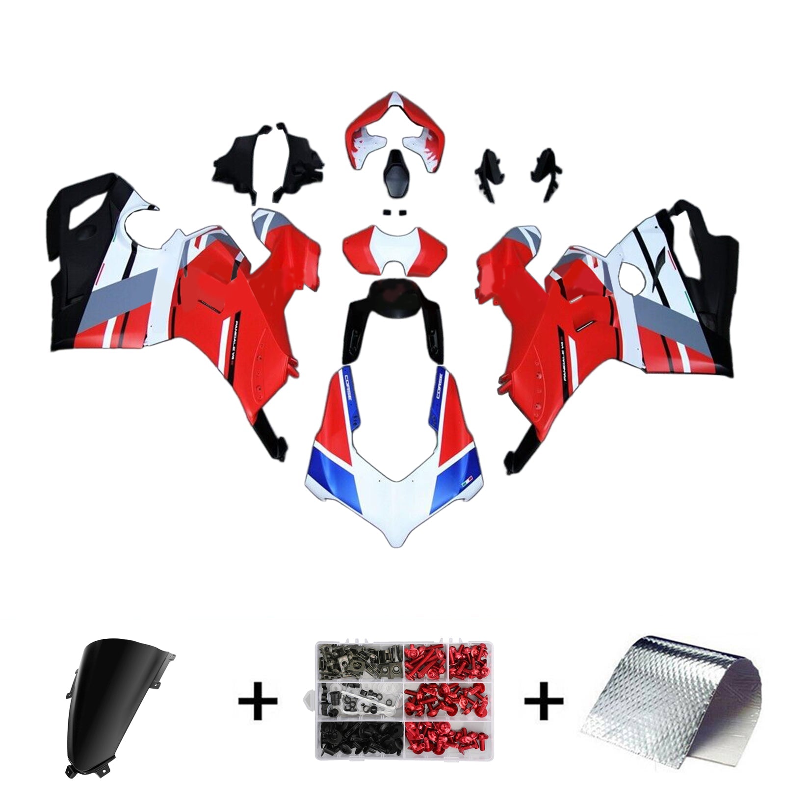 Ducati Panigale V4 V4S V4SP V4R 2020-2022 Fairing Kit هيكل السيارة