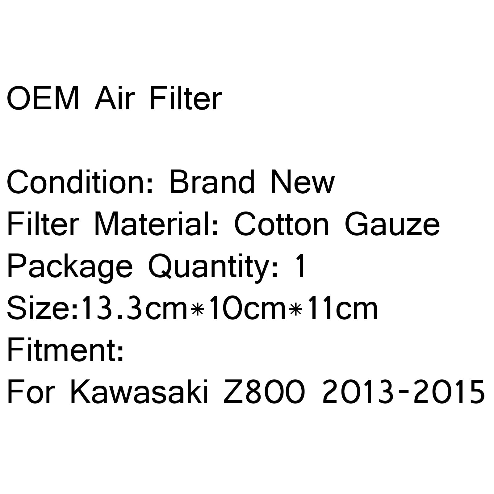 High Flow Replacement For Kawasaki Z800 2013-2015 Generic