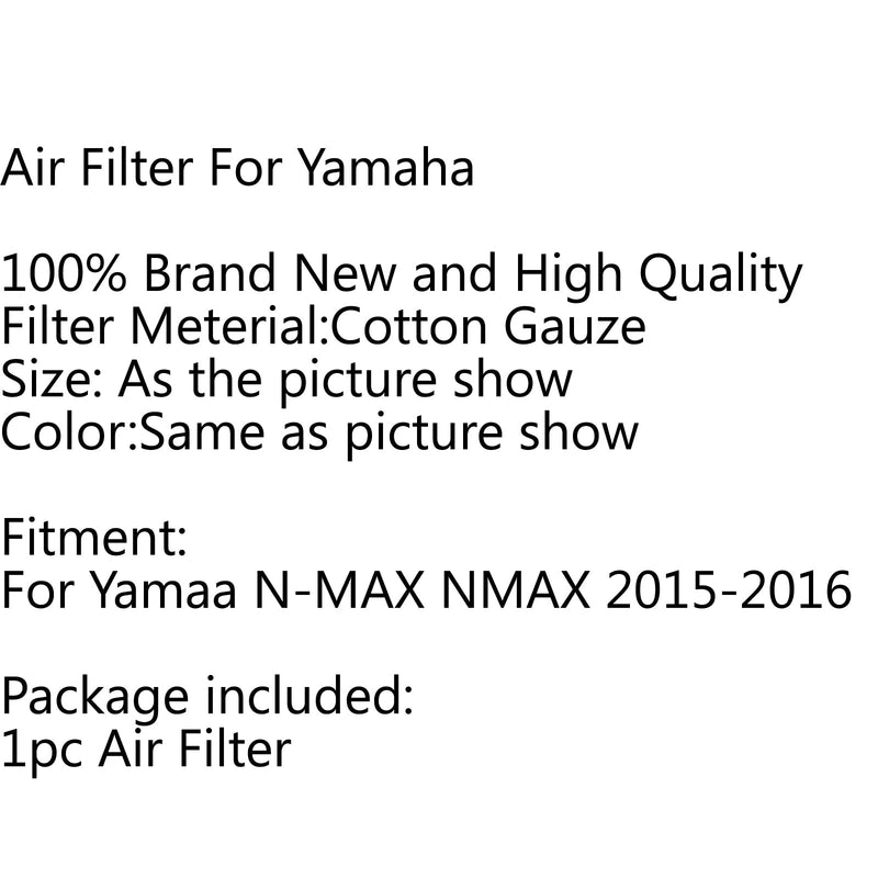 عنصر منظف فلتر الهواء لياماها N-MAX NMAX 155 2015-2016 عام