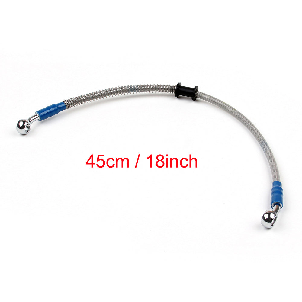 45cm/18 M10 Brake Oil Hose Line Banjo Fitting Stainless Steel End