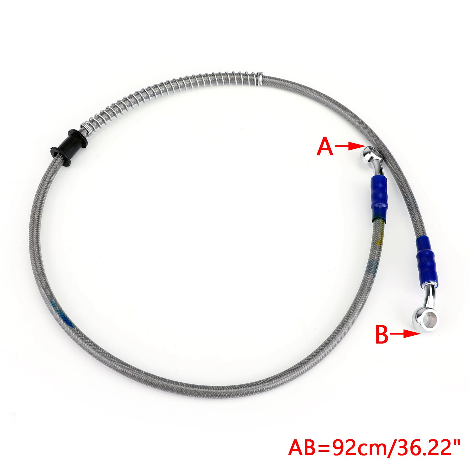 90cm/35 M10 Brake Oil Hose Line Banjo Fitting Stainless Steel End Generic