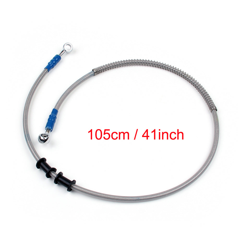 105cm/41 M10 Brake Oil Hose Line Banjo Fitting Stainless Steel End