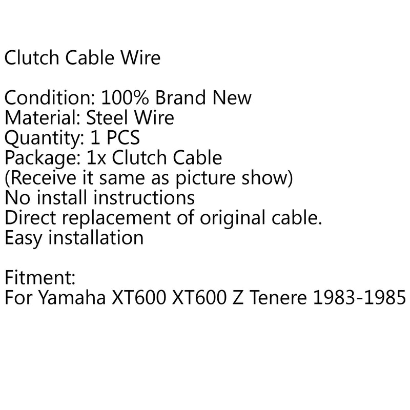 جديد استبدال كابل القابض لياماها XT 600 Z Tenere XT600Z 1983-1985 عام