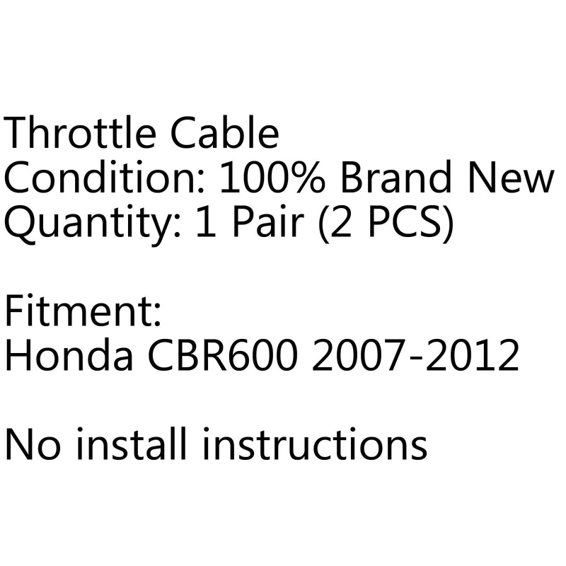 Cable del acelerador Línea alámbrica Gas para Honda CBR600RR CBR 600RR 2007-2012 2008 Genérico