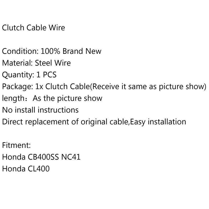 Reemplazo de Cable de embrague trenzado de acero de alambre para Honda CB400SS NC41 CL400 genérico