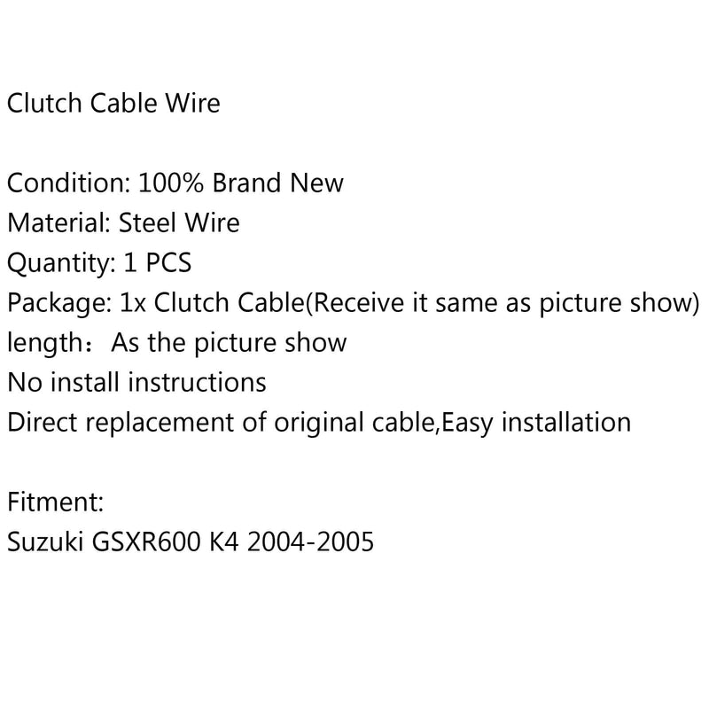 استبدال كابل القابض الصلب سلك لسوزوكي GSXR600 K4 2004-2005 عام