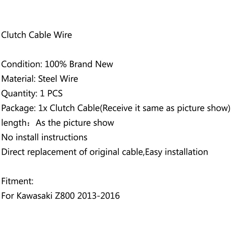 استبدال كابل القابض الفولاذي لـ Kawasaki Z800 2013 2014 2015 2016 عام