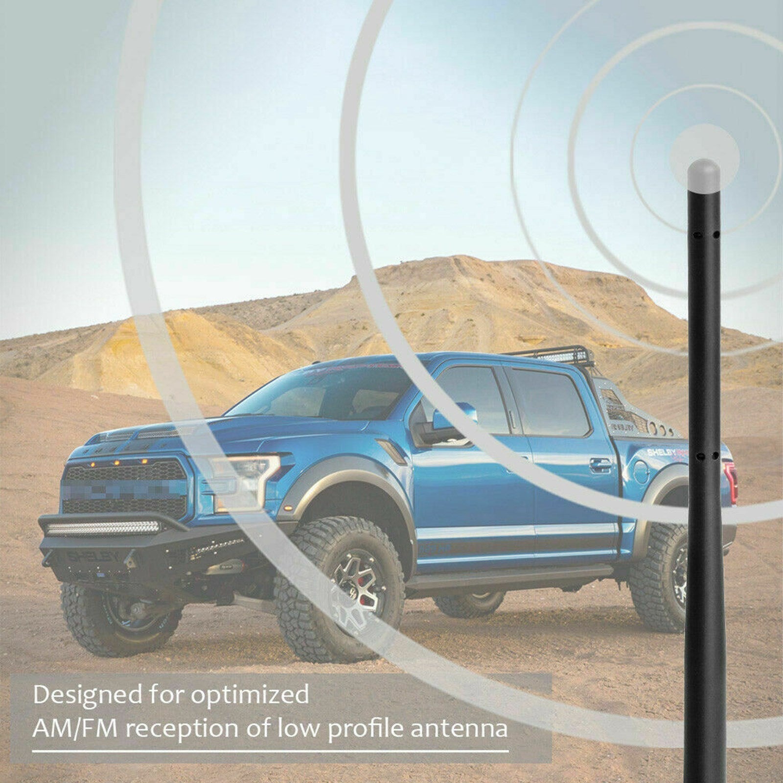 7Inch Rubber Signal Antenna For Ford F150 F250 F350 Ram 1500 2009-2019 Generic