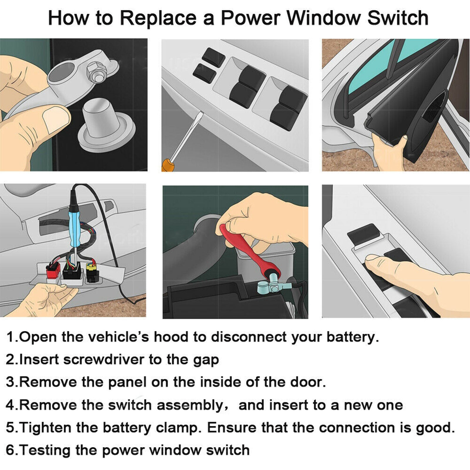 Electric Power Window Switch Control 25401EB30B Fits For Nissan Navara D40 07-15 Generic