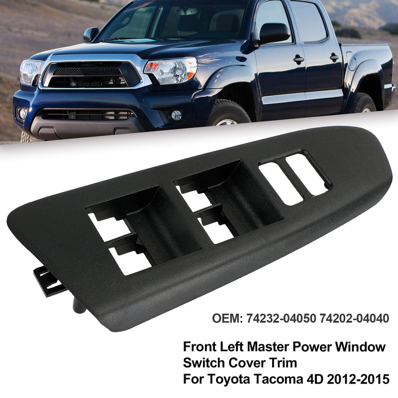 Front Left Master Power Window Switch Cover Trim For Toyota Tacoma 4D 2012-2015 Generic