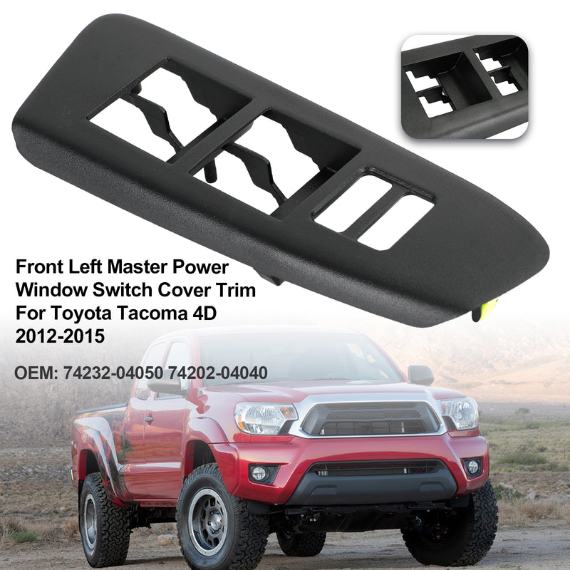 Front Left Master Power Window Switch Cover Trim For Toyota Tacoma 4D 2012-2015 Generic