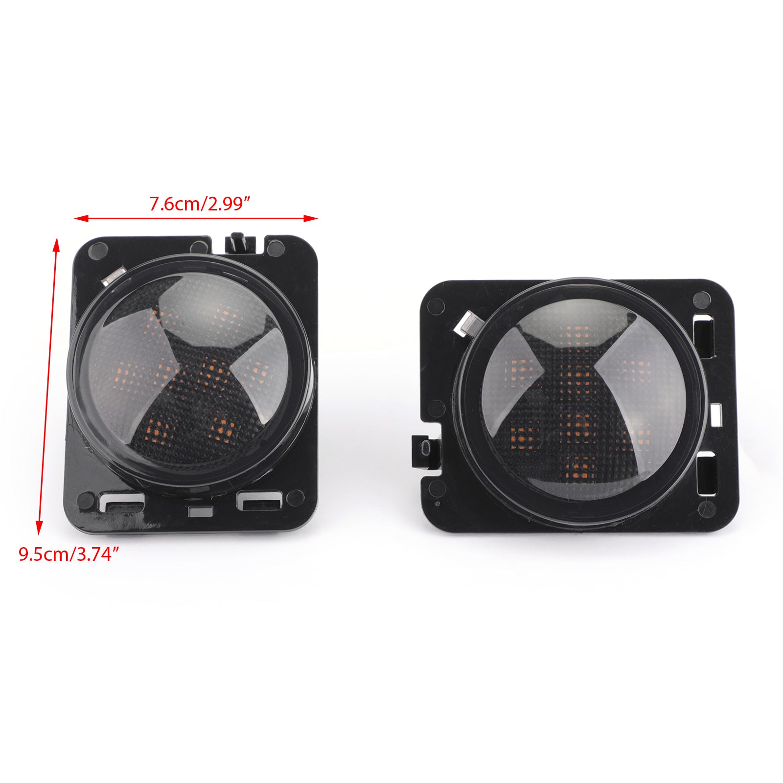 2 luces LED de giro para marcador lateral de estacionamiento de guardabarros delantero para Wrangler JK 2007-15 genérico