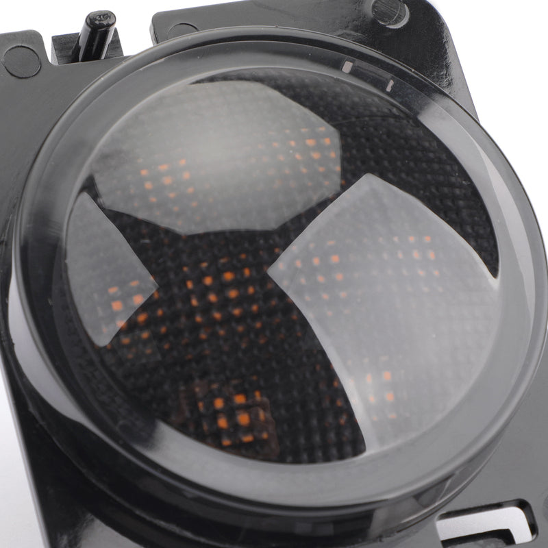 2 luces LED de giro para marcador lateral de estacionamiento de guardabarros delantero para Wrangler JK 2007-15 genérico