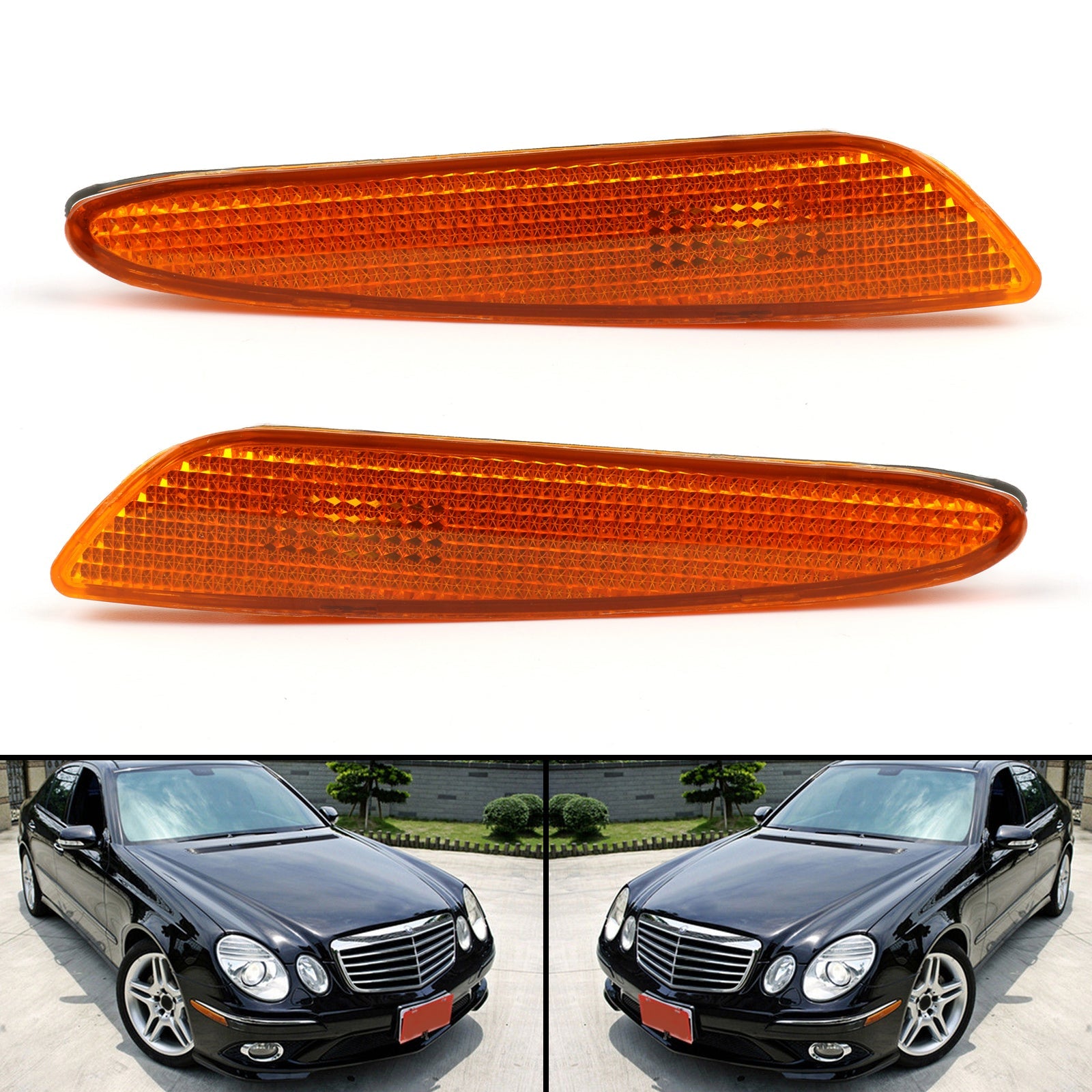 For Benz W211 E-Class 2003-2006 Side Marker Light in Bumper Turn Signal Lamp